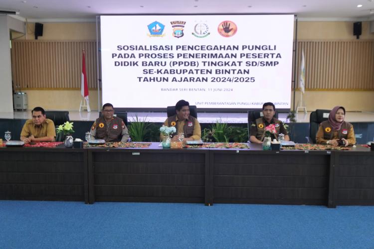 Sosialisasi Pencegahan Pungli di PPDB 2024-2025 oleh UPP Kabupaten Bintan